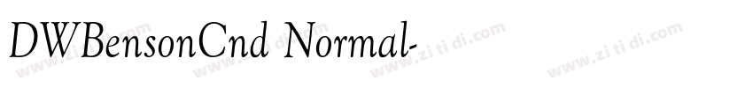 DWBensonCnd Normal字体转换